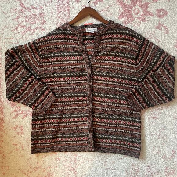 Vintage 90s 2000s Cottagecore Grandpa Cardigan - Picture 6 of 8